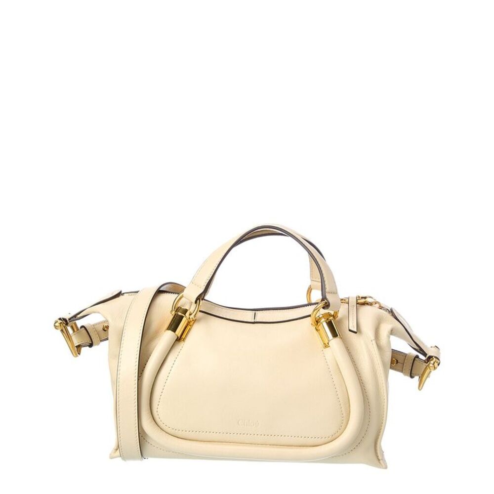 Chloé Paraty Leather Satchel, Beige